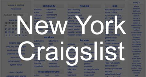 craigslist and new york